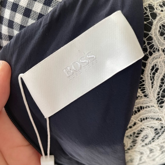 NWT HUGO BOSS Glenn Plaid Sheath - Picture 8 of 11